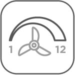 12 Grades Indoor Fan Speeds