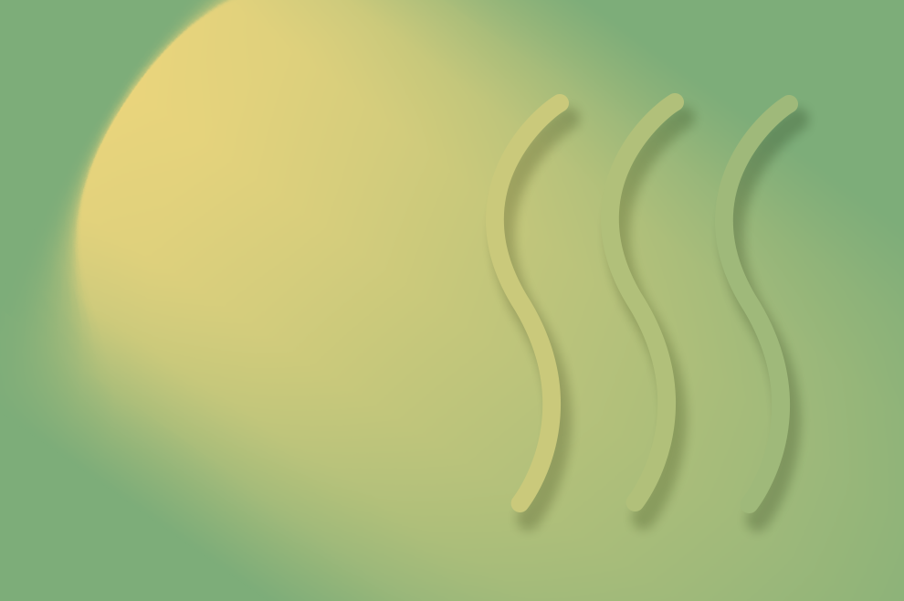 Grafica linee acqua calda su sfondo verde, scalda anche l'acqua sanitaria