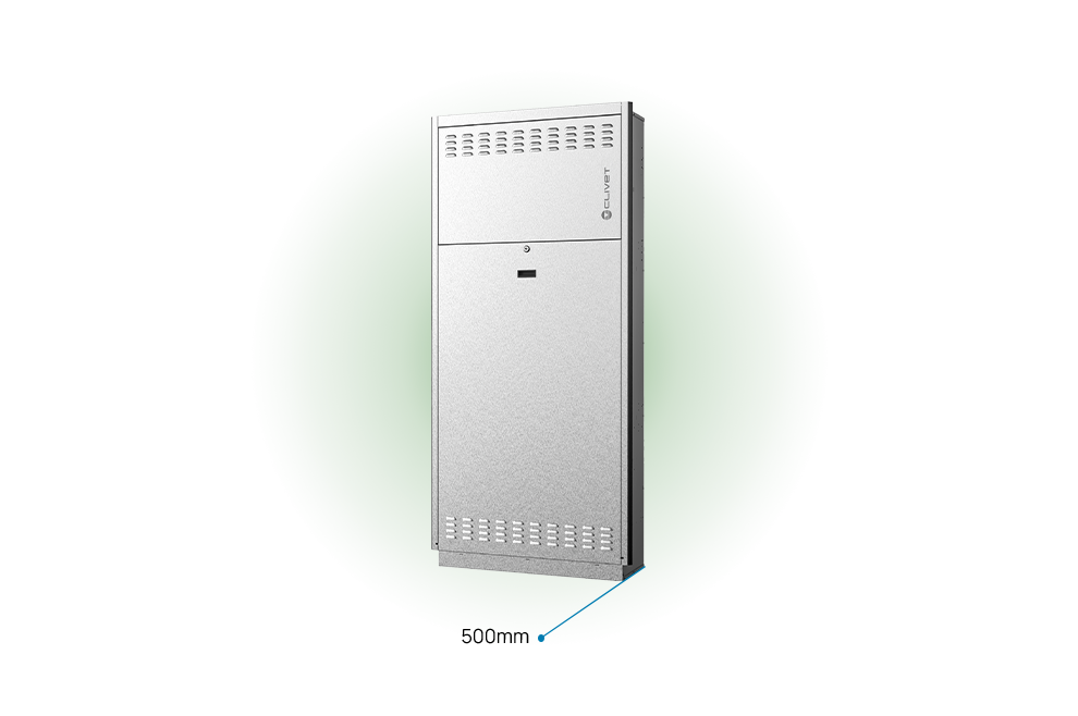 Distancias que deben respetarse: 500 mm por la parte delantera