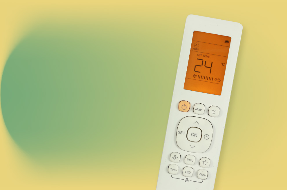 Immagine telecomando con sensore di temperatura, grazie alla funzione Follow-Me