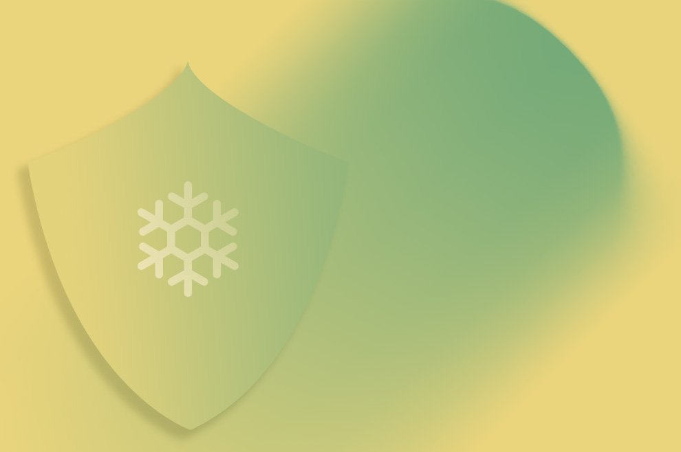 CONSOLE 3: mai più brividi, scudo e simbolo del ghiccio graficizzati