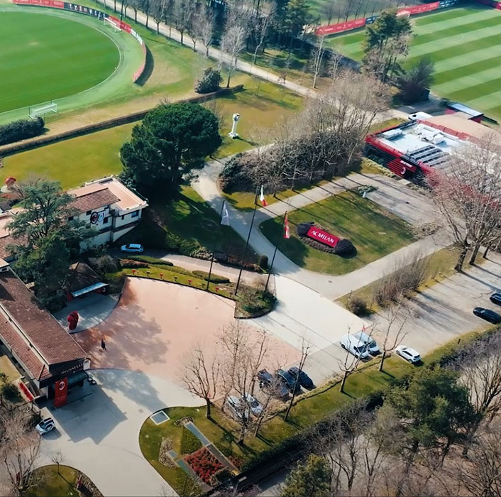 milanello sports center foto aerea